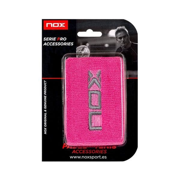 NOX sports wristbands pink/white — фото 1