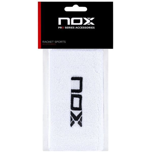 NOX long sport wristbands white/black — фото 1