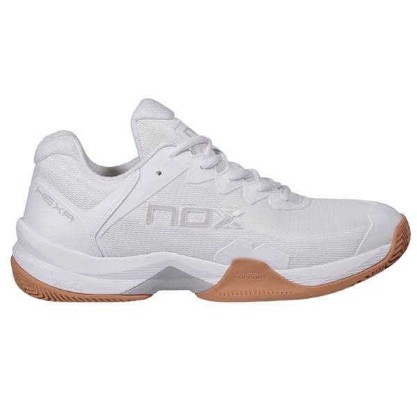 NOX ML10 HEXA White/Caramel Sole Padel Shoes — фото 1