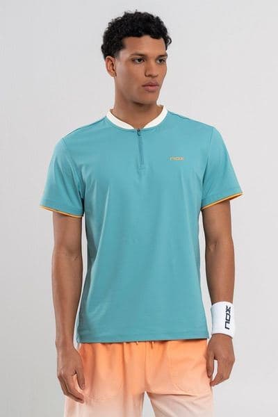 NOX Men's PRO turquoise polo shirt — фото 1
